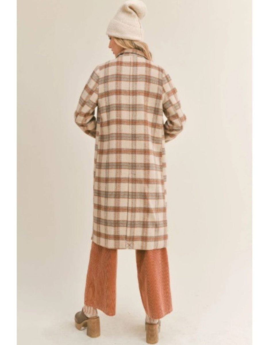 Sage the Label Nature Lover Plaid Coat TAUPE & BROWN – Lolly's Fashion  Lounge